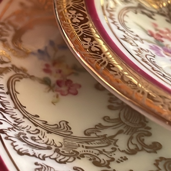 BEAUTIFUL ANTIQUE SELTMANN  3 PIECE  TEACUP AND SAUCER